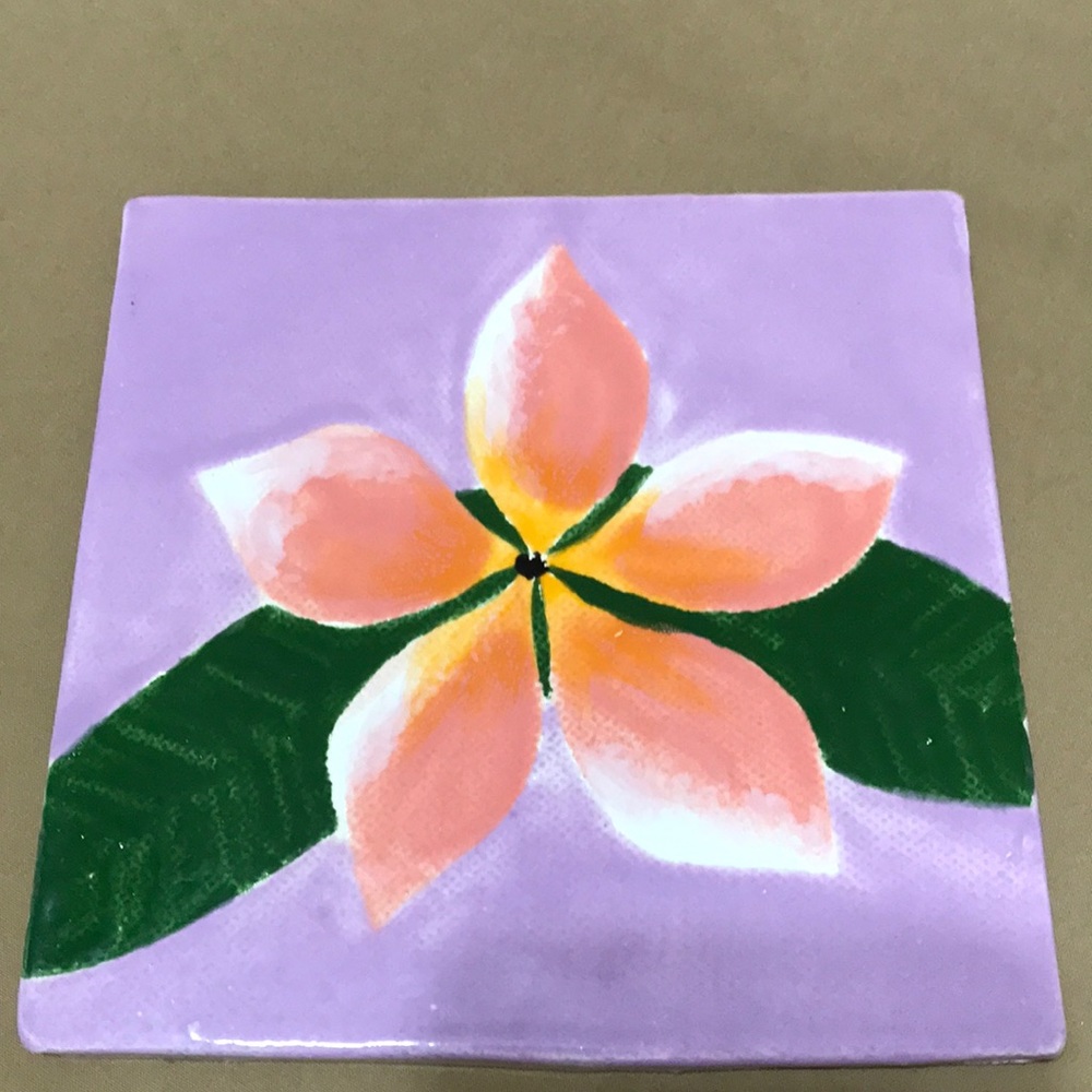 Lilac ceramic art decal